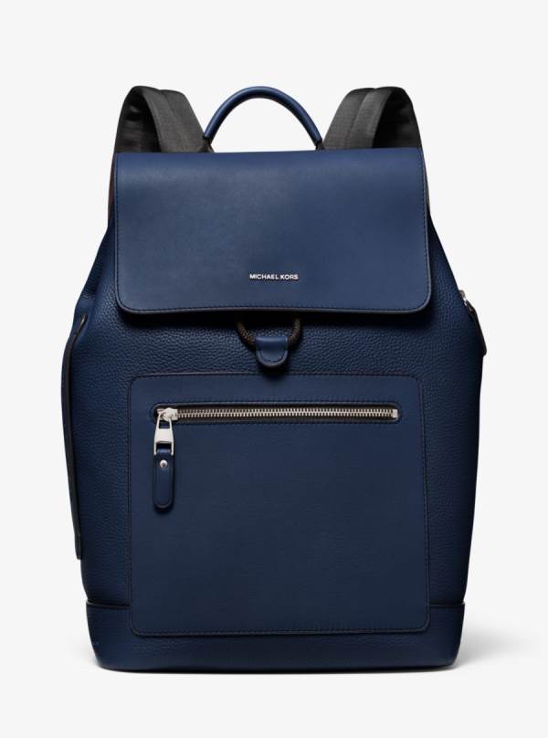 Damske Batohy Michael Kors Hudson Pebbled Leather Modre - Kabelky Michael Kors Vypredaj | EZVSB-2319
